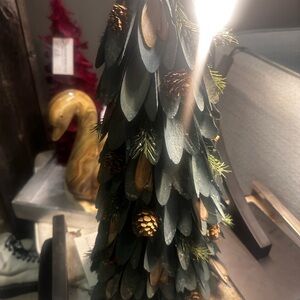 Festive Green Pinecone Holiday Tree